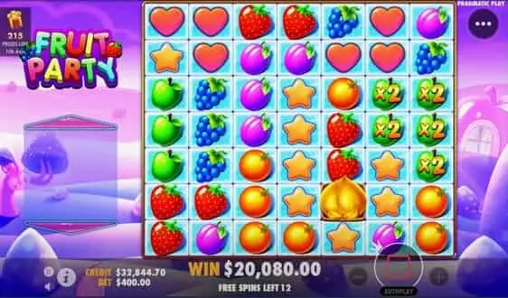 Fruit Party 2 - slot grid